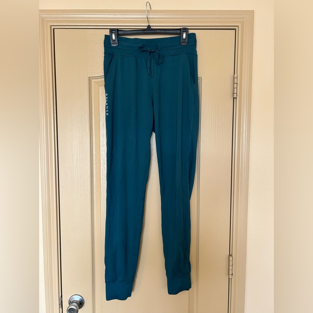 Balance (Vitality); comfy joggers; teal blue/green